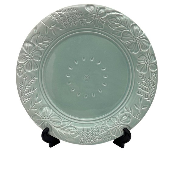 Fitz and Floyd English Garden Dinner Plate - 11.25" - Turquoise - Floral - Picture 1 of 7